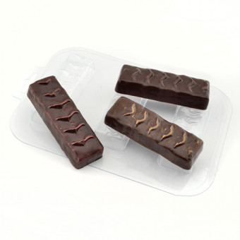 Плитка Батончик классический пластиковая форма для шоколада