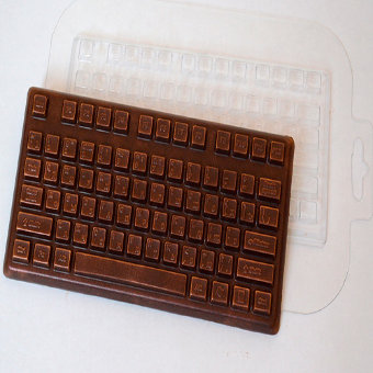 Плитка клавиатура пластиковая форма для шоколада