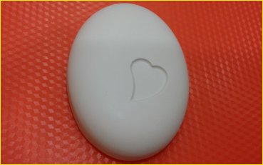 Сердце овал пластиковая форма для мыла