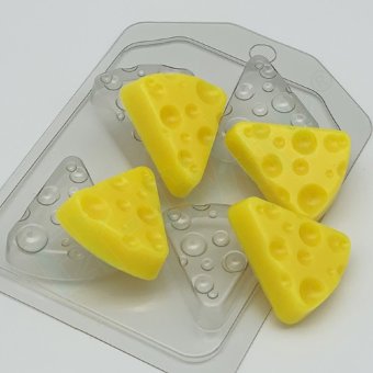 Сыр треугольный (4 мини) пластиковая форма для мыла